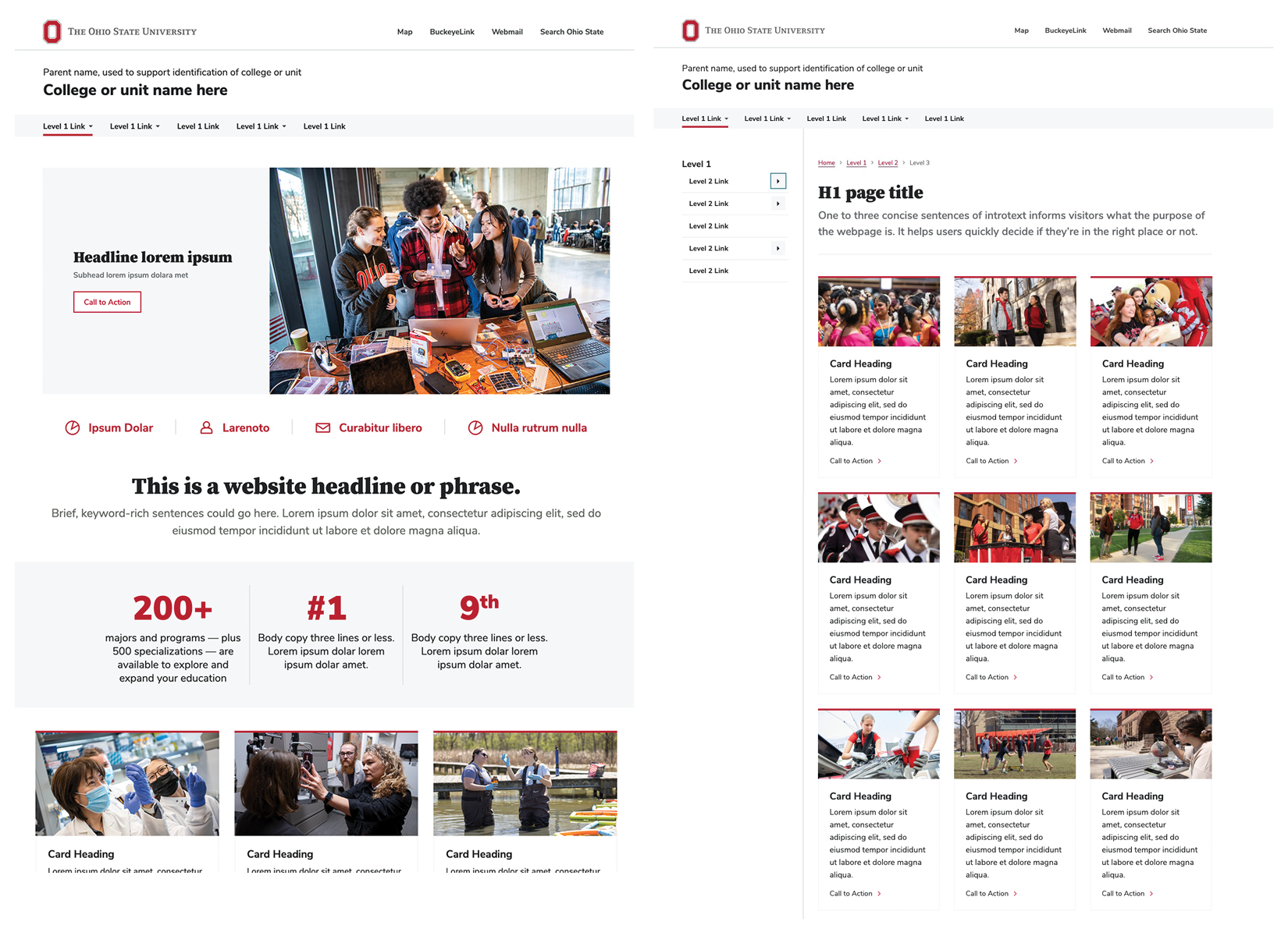 Landing Page and Card Liste Templates